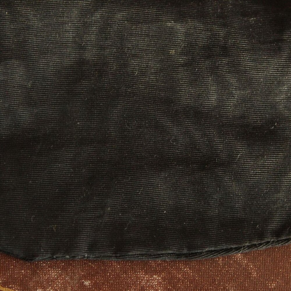 Vintage 1940s Coin Purse, Black Moire Taffeta Clutch Or Makeup Bag, Kiss Clasp - Picture 3 of 13